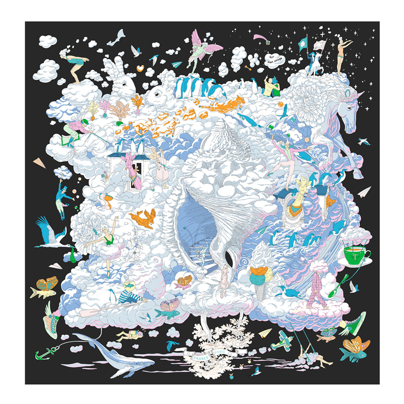 POBING Twill Silk Scarf Women  - đánh giá và giá Silk Scarf Square