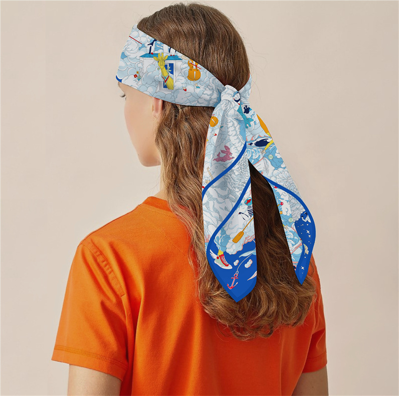 POBING Twill Silk Scarf Women  - đánh giá và giá Silk Scarf Square
