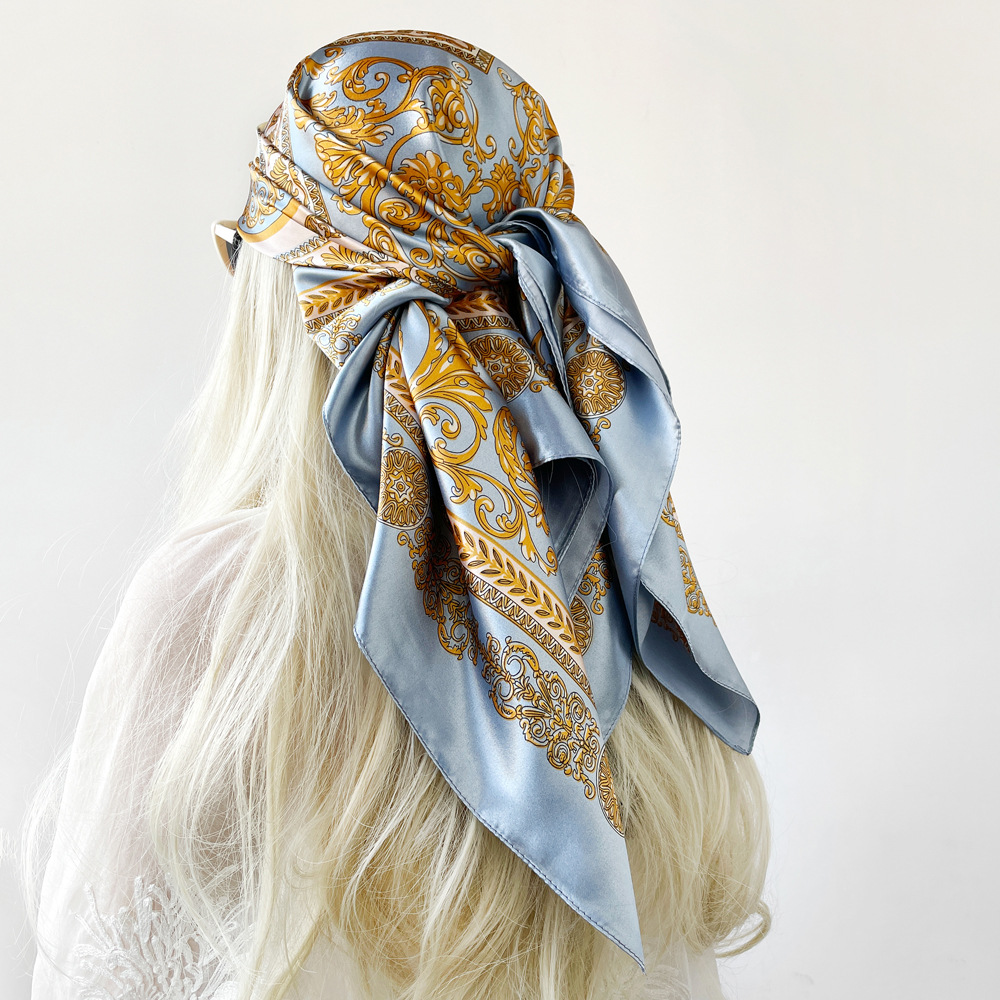 Silk Shawl Satin Square Scarf  - đánh giá và giá Silk Scarf Square