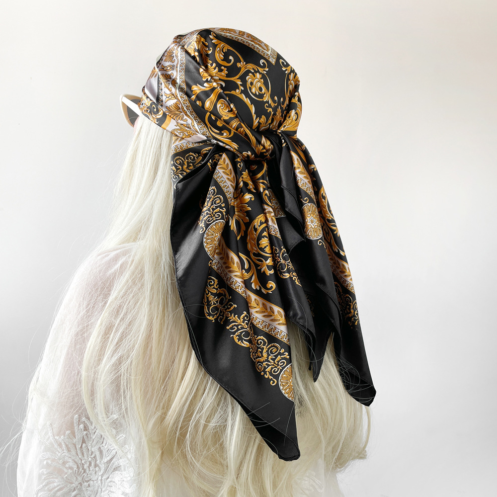 Silk Shawl Satin Square Scarf  - đánh giá và giá Silk Scarf Square