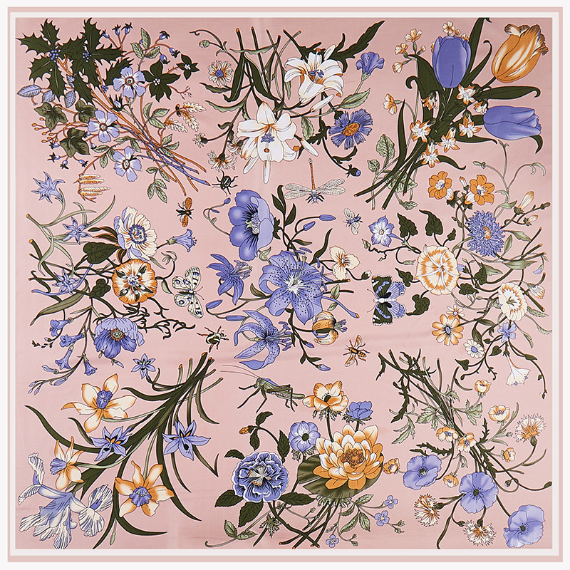 POBING Twill Silk Scarf Women  - đánh giá và giá Silk Scarf Square