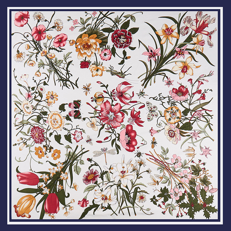 POBING Twill Silk Scarf Women  - đánh giá và giá Silk Scarf Square