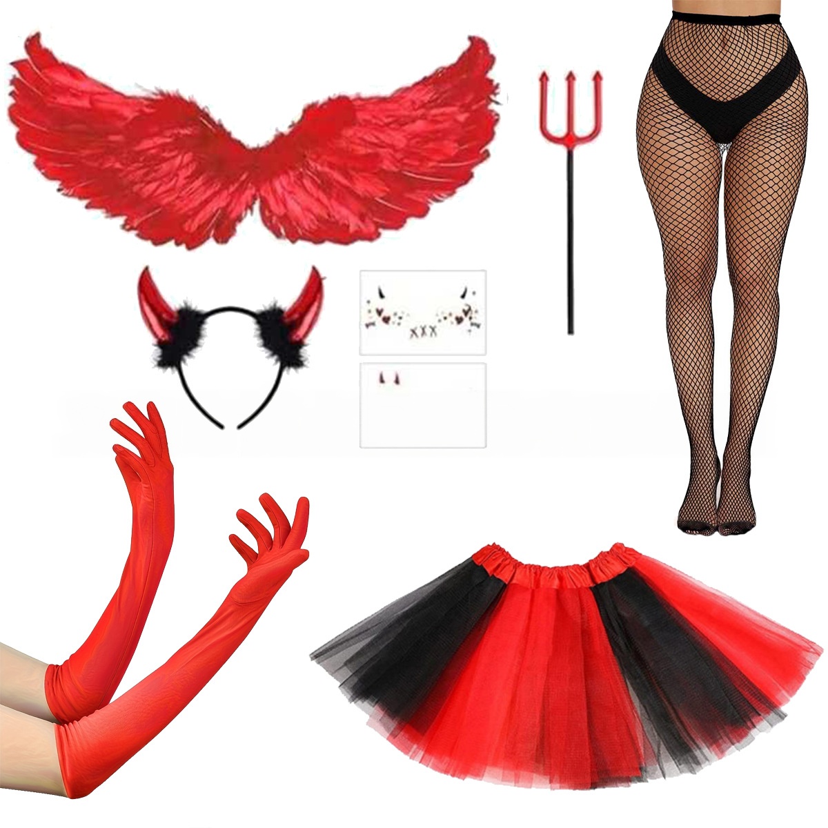 Halloween Cosplay Red Devil He - đánh giá và giá Women'S Red Accessories