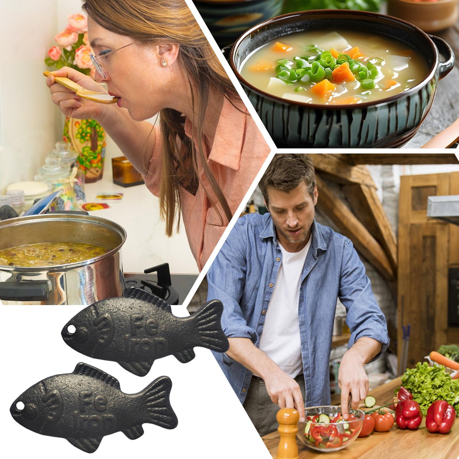 2pcs Iron Fish A Natural Sourc - đánh giá và giá Women Kitchen Accessories