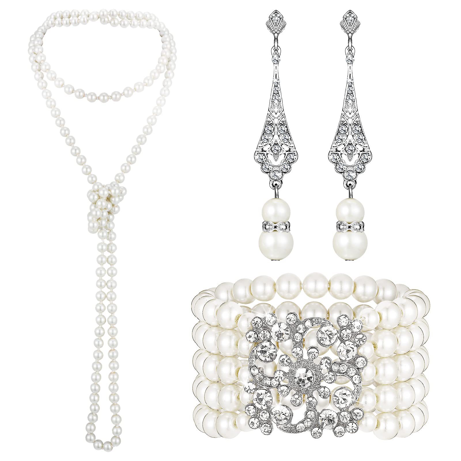 3-piece Set of Long Pearl Neck - đánh giá và giá Women'S Accessories In The 1950S