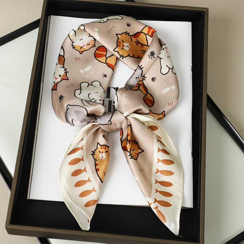 Luxury Silk Shawl Fat Cat Squa - đánh giá và giá Silk Scarf Square
