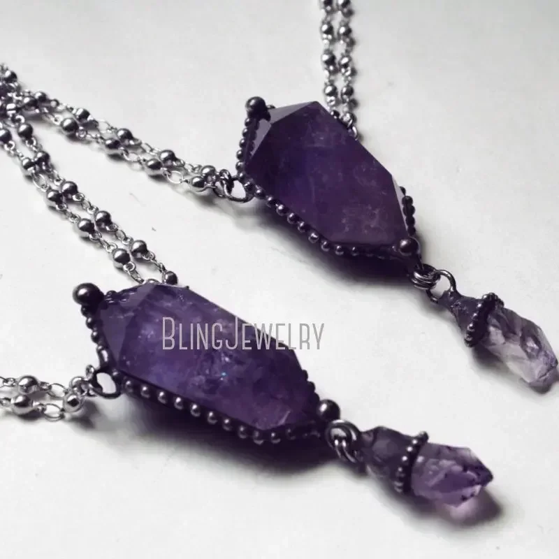 10pcs Amethyst Crystal Necklac - đánh giá và giá Women'S Emo Accessories