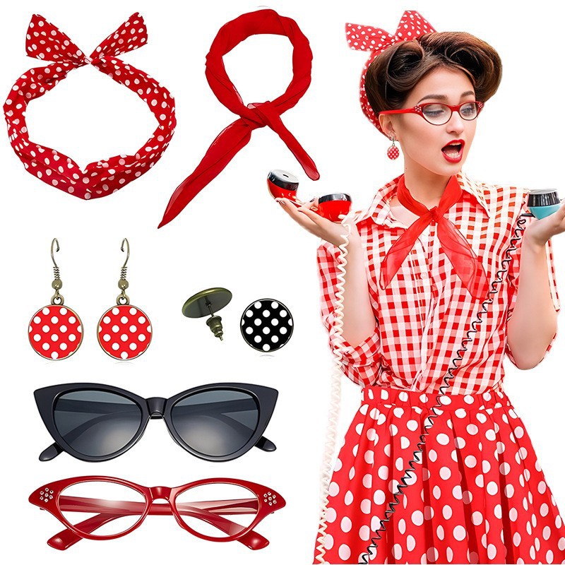 Carnival 1950S Party Polka Dot - đánh giá và giá Women'S Accessories In The 1950S