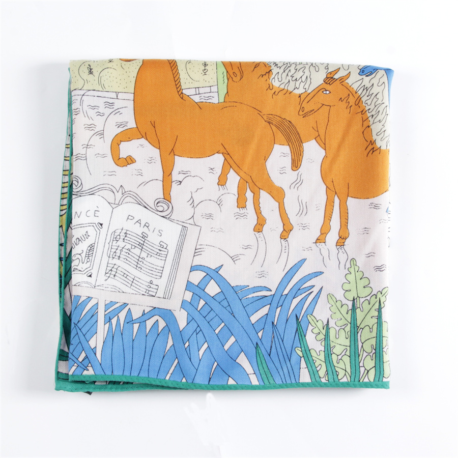 POBING Silk Cashmere Scarf Wom - đánh giá và giá Silk Scarf Square